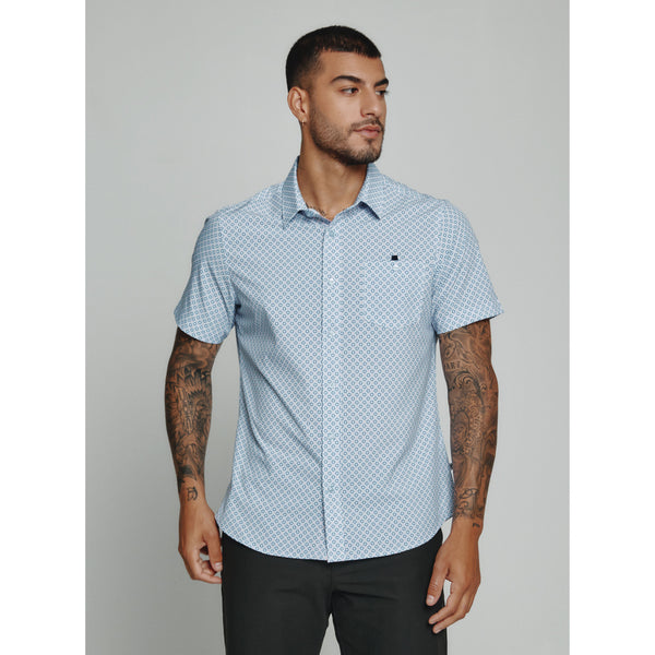 7 Diamonds - Avalon Short Sleeve Shirt - Blue