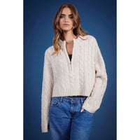 Bishop + Young - Kyla Cable Knit Sweater - Oatmeal