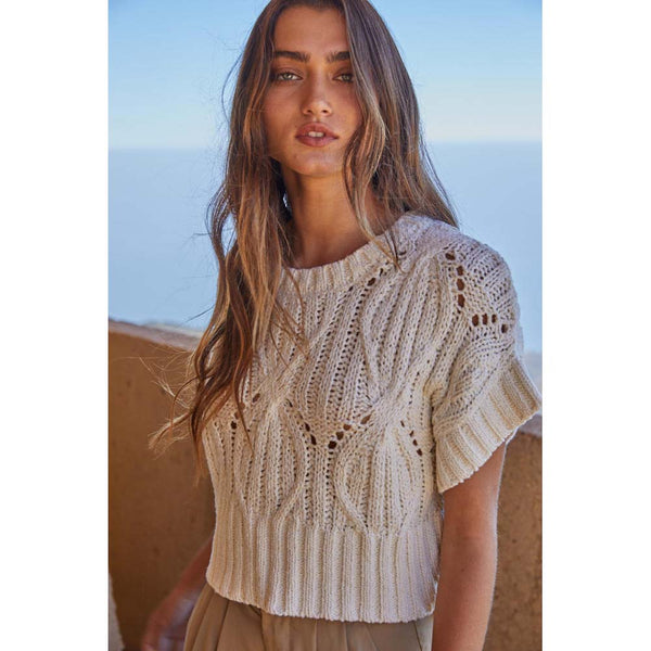 By Together - Cali Crochet Top - Cream