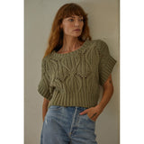 By Together - Cali Crochet Top - Olive