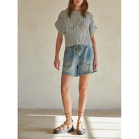 By Together - Cali Crochet Top - Dusty Sage