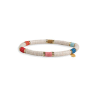 Ink + Alloy - Grace Stripe on Cream Stretch Bracelet - Multicolor