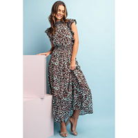 ee:some - Sleeveless Print Maxi Dress - Mint