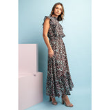 ee:some - Sleeveless Print Maxi Dress - Mint