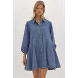 Entro - Denim Mini Dress - Denim