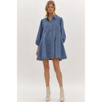 Entro - Denim Mini Dress - Denim