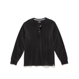 Flag & Anthem - Chatsworth Long Sleeve Soft Waffle Henley - Black