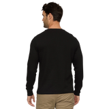 Flag & Anthem - Chatsworth Long Sleeve Soft Waffle Henley - Black