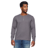 Flag & Anthem - Chatsworth Long Sleeve Soft Waffle Henley - Charcoal Heather