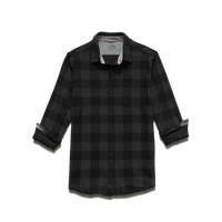 Flag & Anthem - Thatcher Long Sleeve Box Plaid Flannel - Black/Charcoal