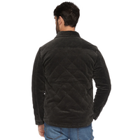 Flag & Anthem - Wilbur Quilted Flannel Lined Cord Jacket - Charcoal