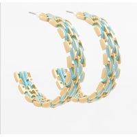 Raffia Hoop - Turquoise