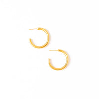 Ink + Alloy - Gemma Everyday Small Chunky Hoop Earrings - Brass