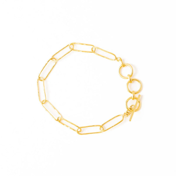 Ink + Alloy - Joanne Paperclip Chain Bracelet - Gold