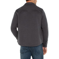 Liverpool - Long Sleeve Knit Button Up - Black Grey