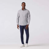 Mizzen + Main - Leeward No Tuck Dress Shirt - Silver Dotted Diamond