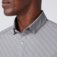 Mizzen + Main - Leeward No Tuck Dress Shirt - Silver Dotted Diamond