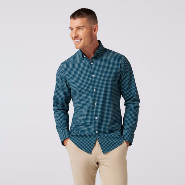 Mizzen + Main - Leeward No Tuck Dress Shirt - Sea Ludlow Plaid