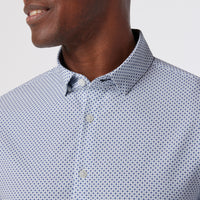 Mizzen + Main - Leeward No Tuck Dress Shirt - Coastal Fjord Diamond Mosaic