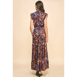 Pinch - Satin Print Maxi Dress - Navy