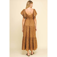 Pinch - Solid Tiered Maxi Dress - Toffee