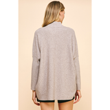 Pinch - Turtle Neck Long Sleeve Tunic - Heather Grey