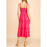 Pinch - Sleevless Pleated Midi Dress - Hot Pink