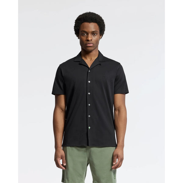 Psycho Bunny - Bryan Camp Collar Short Sleeve Shirt - Black