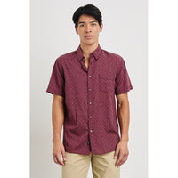 Rails - Monaco Shirt - Diamond Print Burgundy