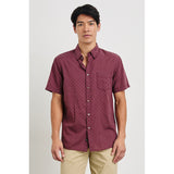 Rails - Monaco Shirt - Diamond Print Burgundy