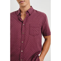 Rails - Monaco Shirt - Diamond Print Burgundy