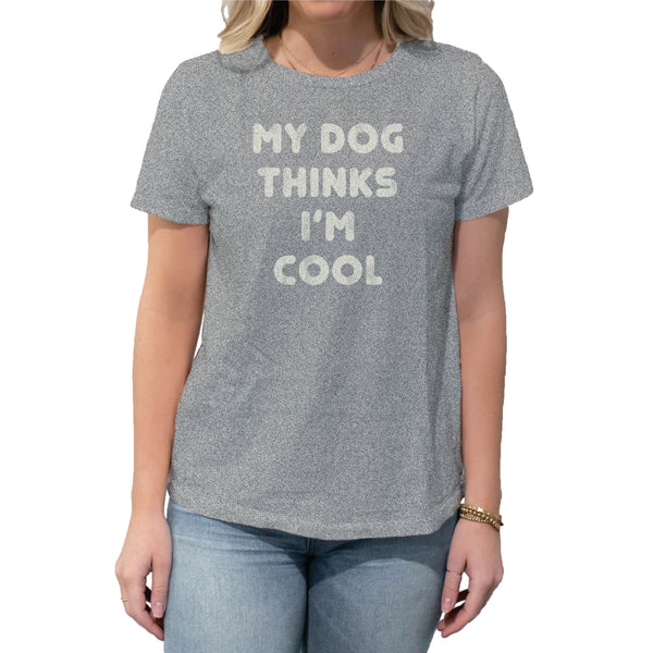 Retro Brand - My Dog Thinks I'm Cool Tee - Streaky Grey