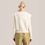 Scotch & Soda - Boucle Tweed Collarless Gilet - Soft Ice Melange