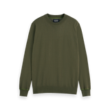 Scotch & Soda - Linen-Blend Crewneck Sweater - Classic Green