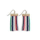 Ink + Alloy - Scout Rectangle Beaded Earrings - St. Tropez