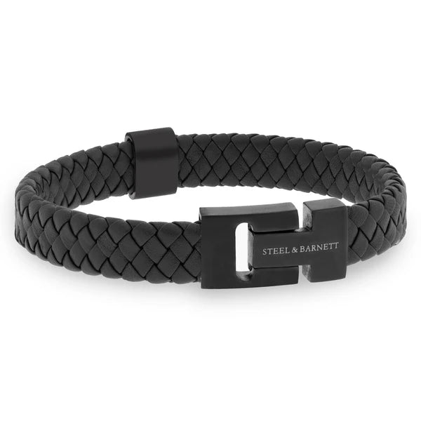 Steel & Barnett - Leather Bracelet Harrison - Black Edition