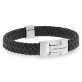 Steel & Barnett - Leather Bracelet Harrison - Black Silver