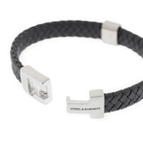 Steel & Barnett - Leather Bracelet Harrison - Black Silver