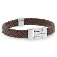 Steel & Barnett - Leather Bracelet Harrison - Brown