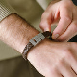 Steel & Barnett - Leather Bracelet Harrison - Brown