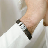 Steel & Barnett - Leather Bracelet Harrison - Dark Gray