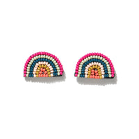 Ink + Alloy - Sophia Rainbow Beaded Post Earrings - Rainbow